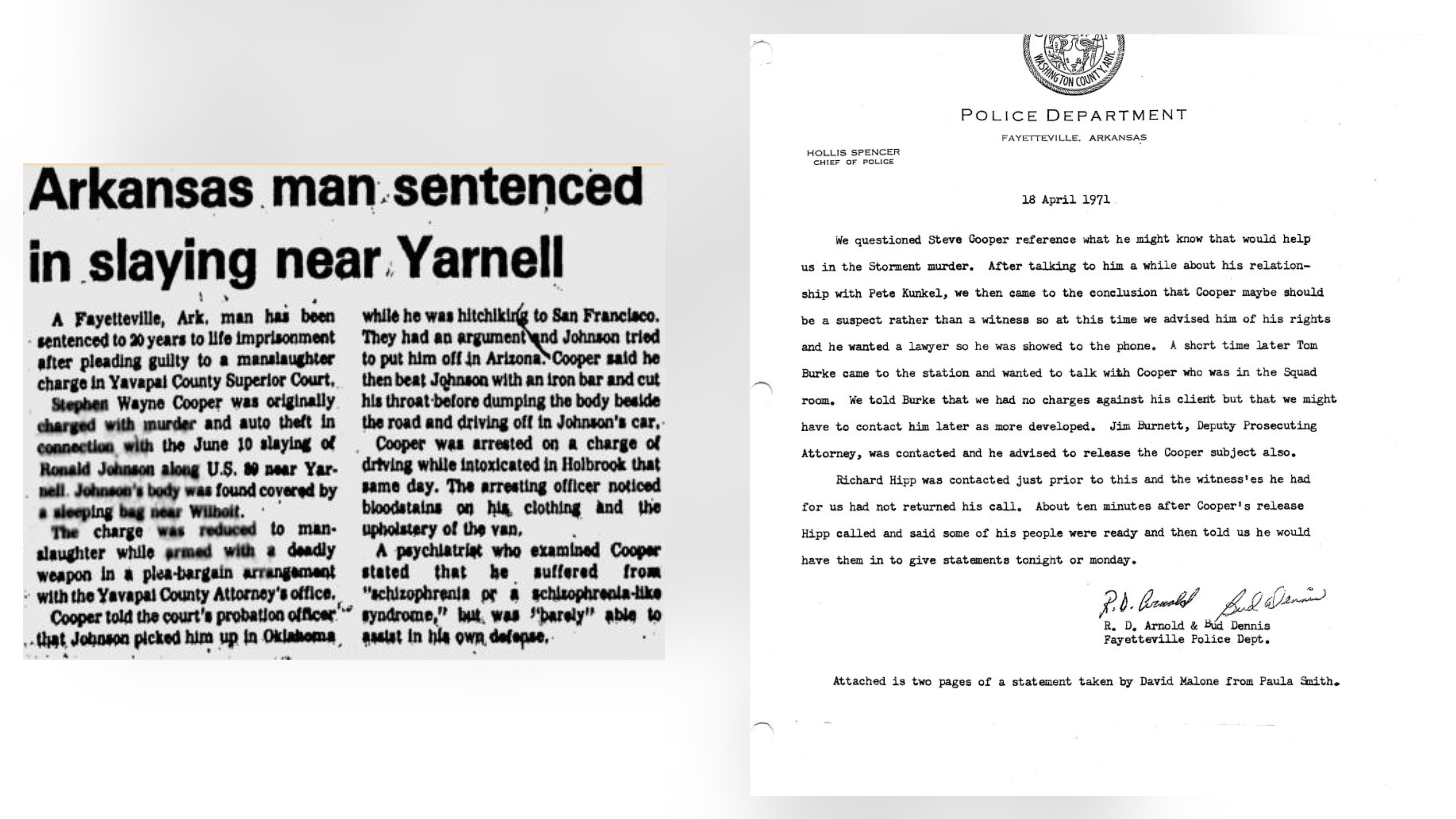 Stephen Wayne Cooper and the Storment Investigation